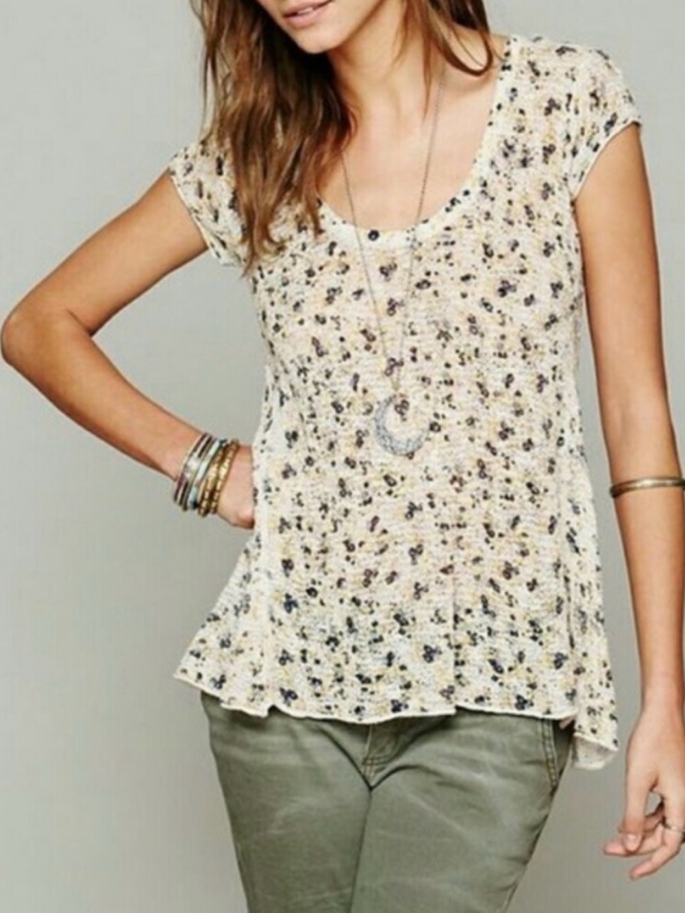 Free People Ditsy Tee – Floral Print